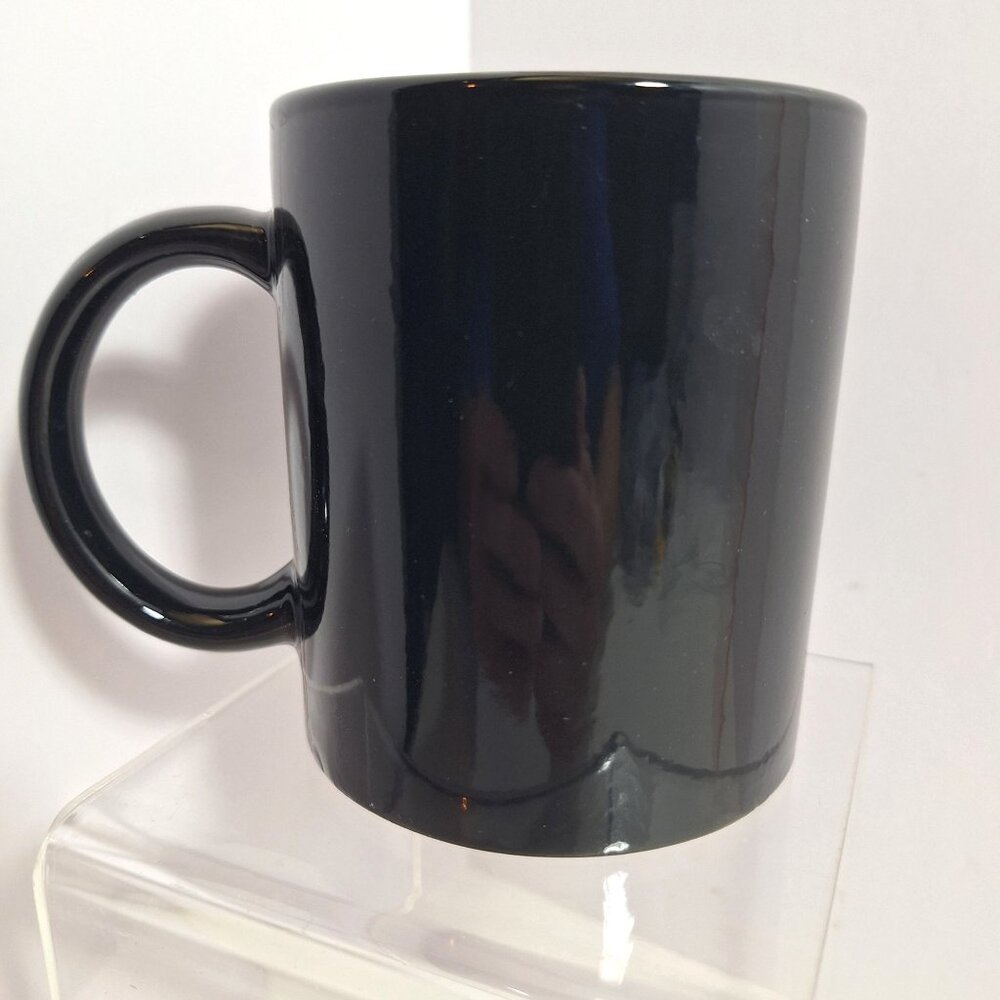 Dare To Keep Kids Off Drugs Black Ceramic Mug 12oz Vintage 90s Red Text - Picture 8 of 13